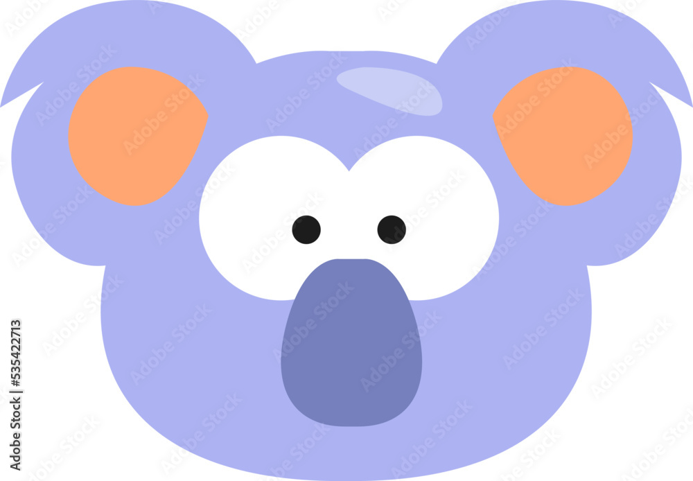 Purple koala, illustration, vector on white background. Purple koala, illustration, vector on white background.