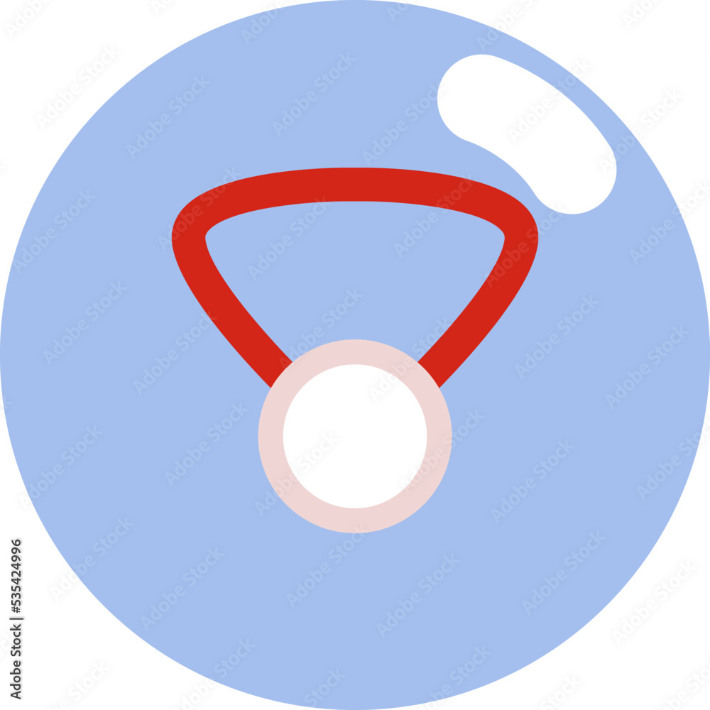 Football medal, illustration, vector on white background.