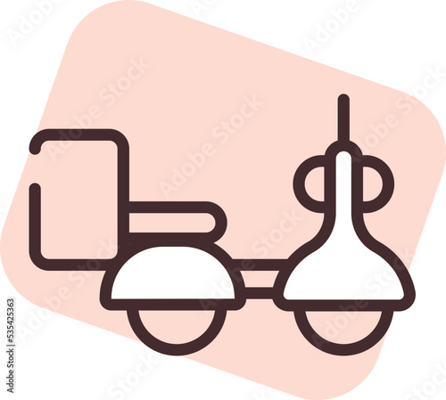 Hobby motorcycle , illustration, vector on white background.