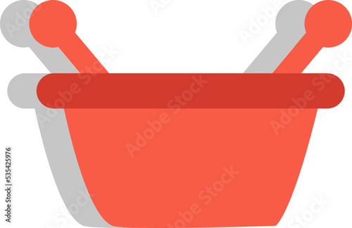 Market basket, illustration, vector on white background.