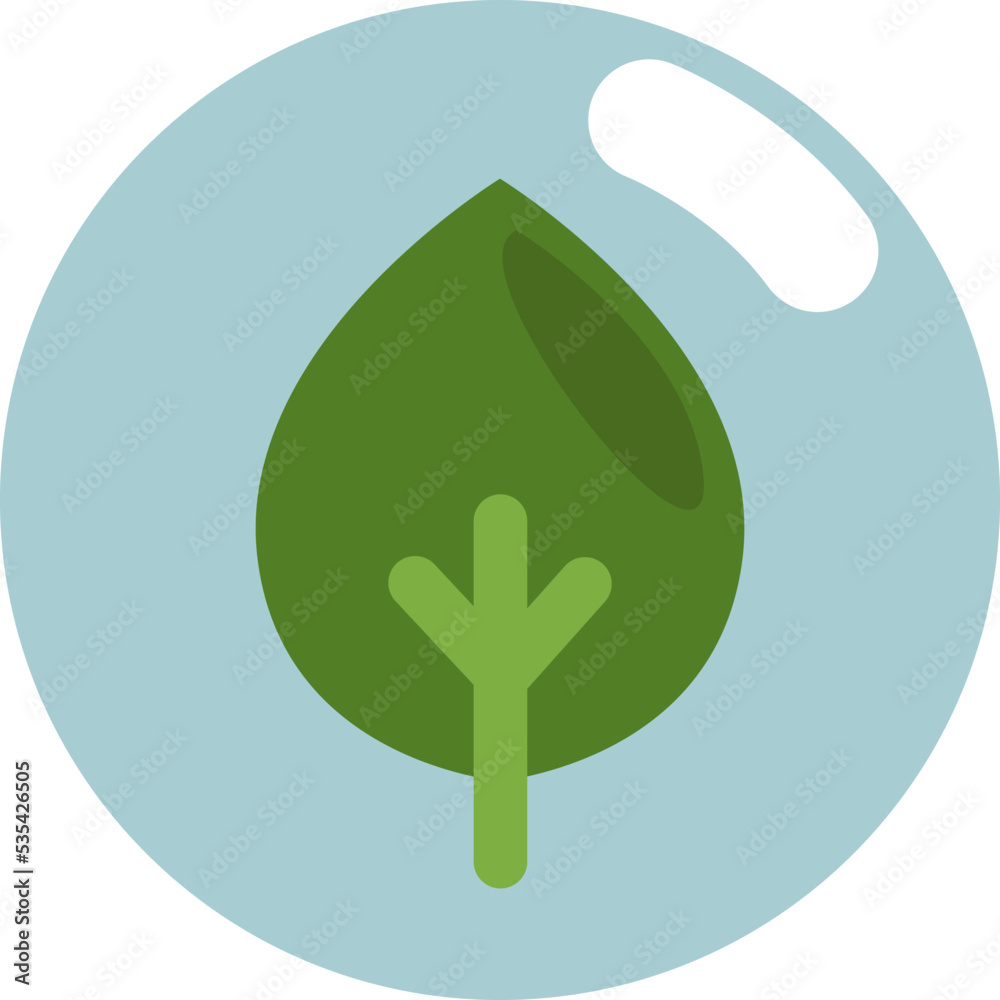 Green leaf, illustration, vector on white background.