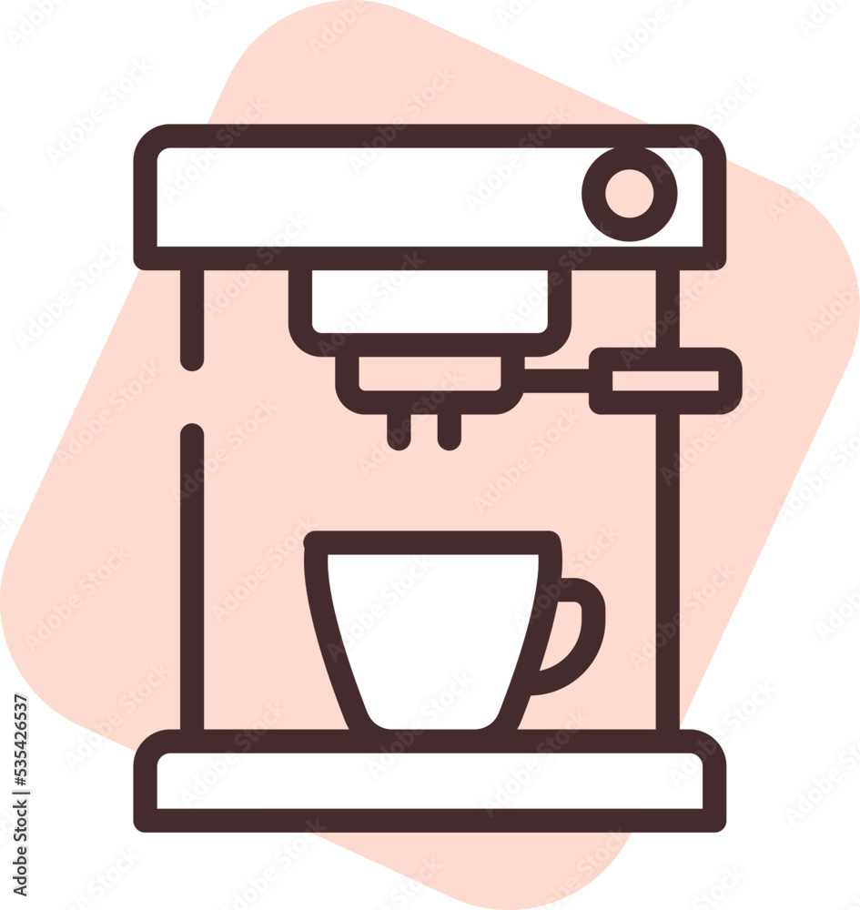 Office coffee, illustration, vector on white background. Office coffee, illustration, vector on white background.
