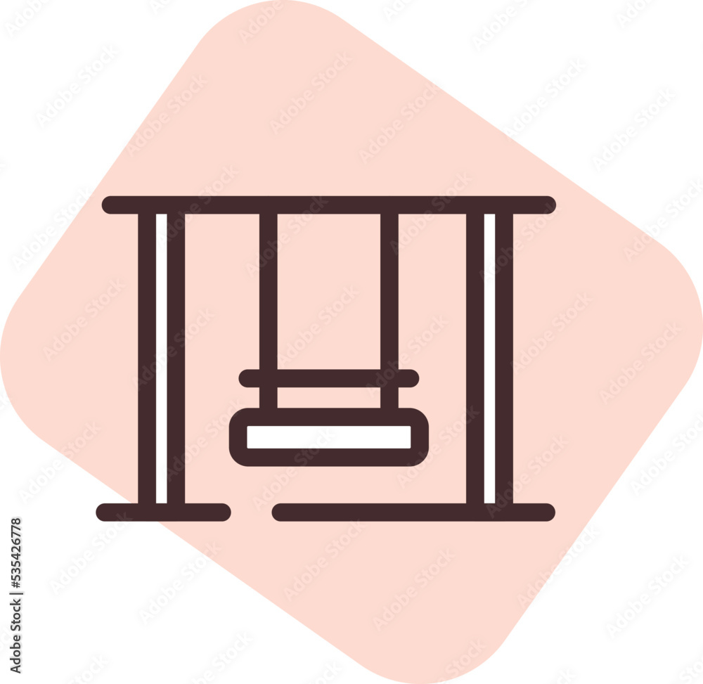 Park swing, illustration, vector on white background. Park swing, illustration, vector on white background.