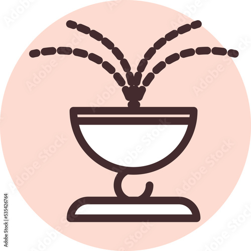Luna park fountain, illustration, vector on white background.