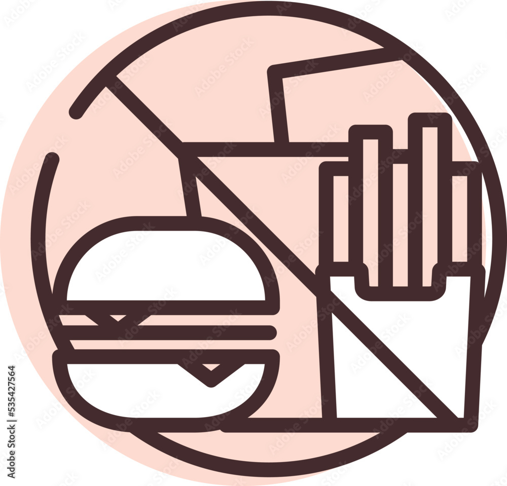No food andd drink allowed, illustration, vector on white background. No food andd drink allowed, illustration, vector on white background.