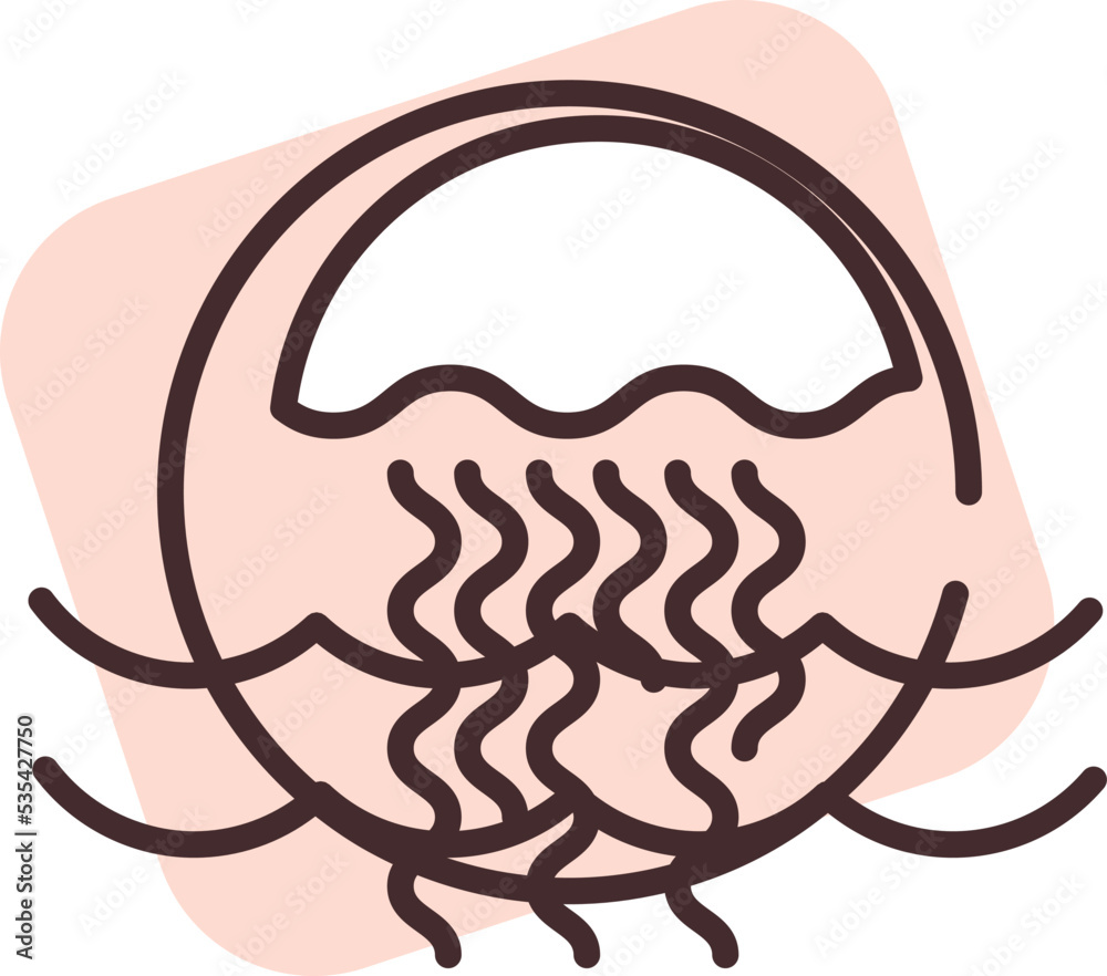 Pool and beach jellyfish, illustration, vector on white background. Pool and beach jellyfish, illustration, vector on white background.