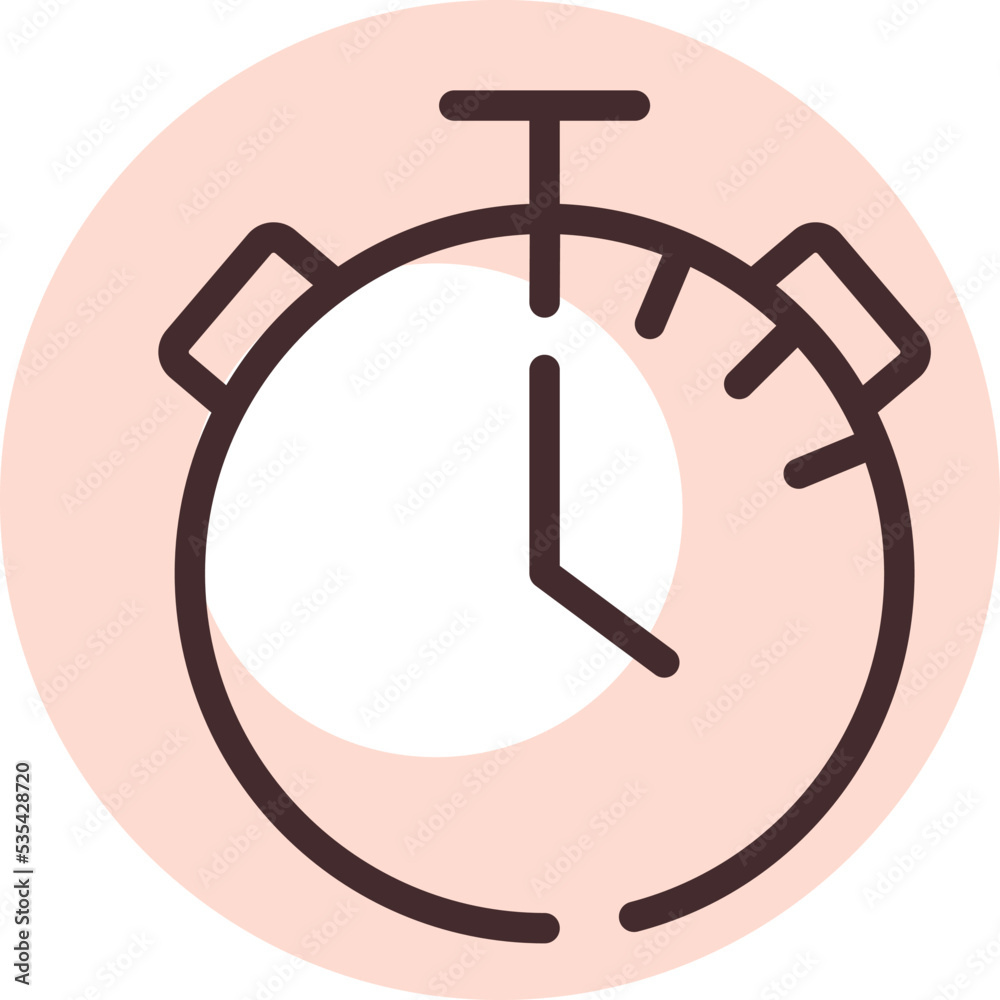 Second timer, illustration, vector on white background. Second timer, illustration, vector on white background.