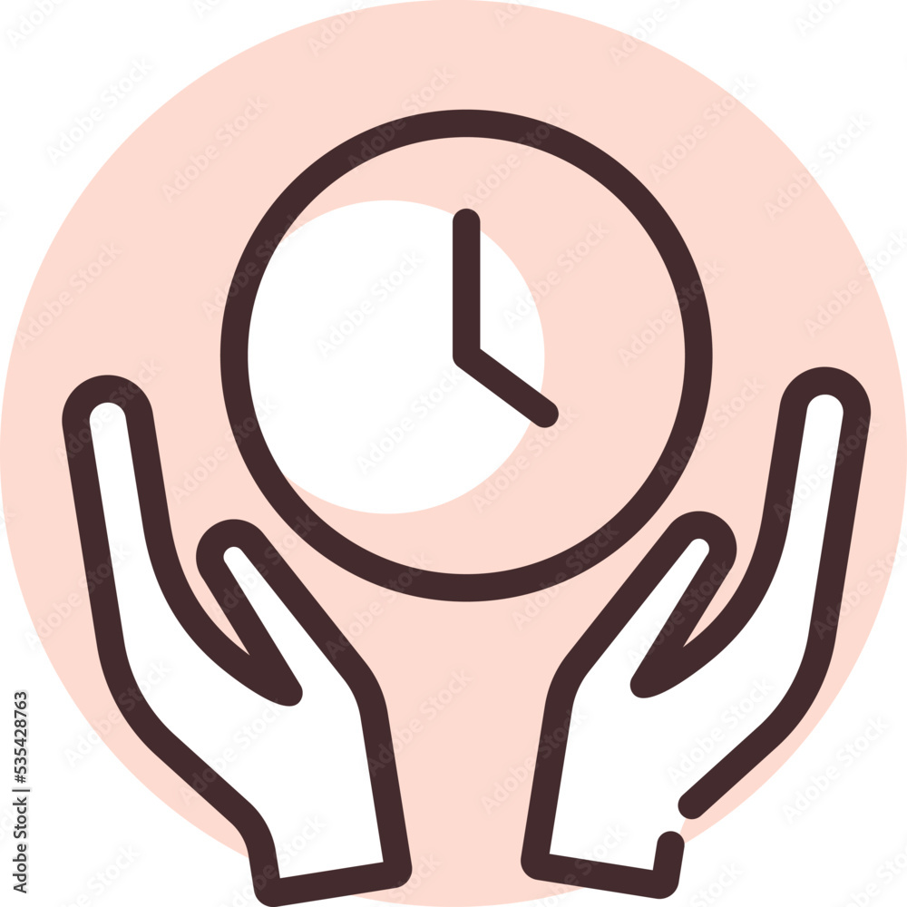 Obraz premium Time care, illustration, vector on white background.