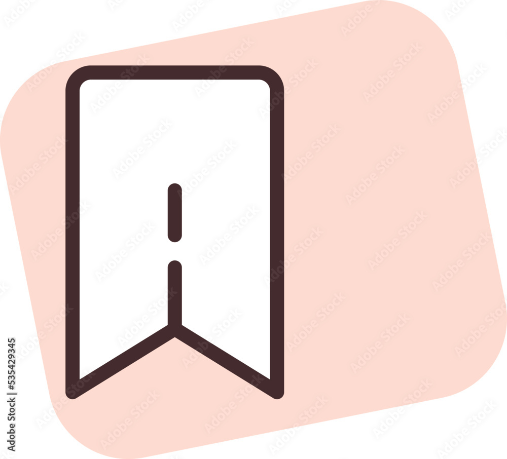 Ui bookmark, illustration, vector on white background. Ui bookmark, illustration, vector on white background.