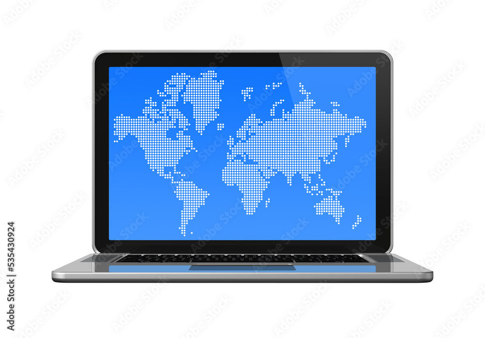 Laptop computer isolated on transparent background Laptop computer isolated on transparent background