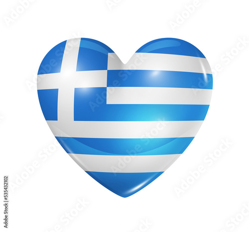 Love Greece, heart flag icon