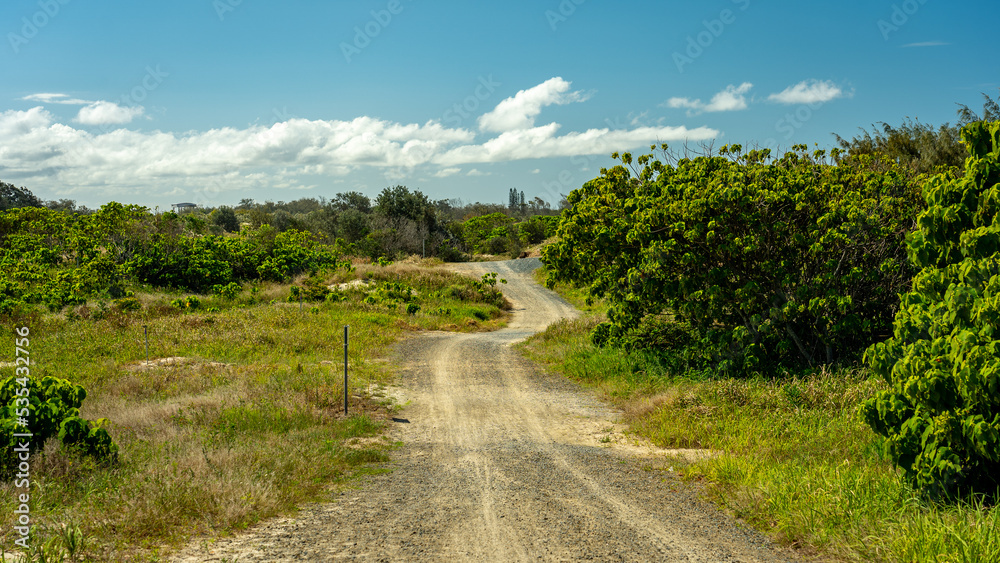 Hiking tracks in Southport Spit, Gold Coast, Queensland, Australia