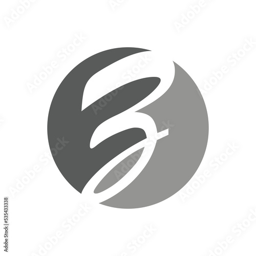 Letter B logo design. Abstract B logo design
