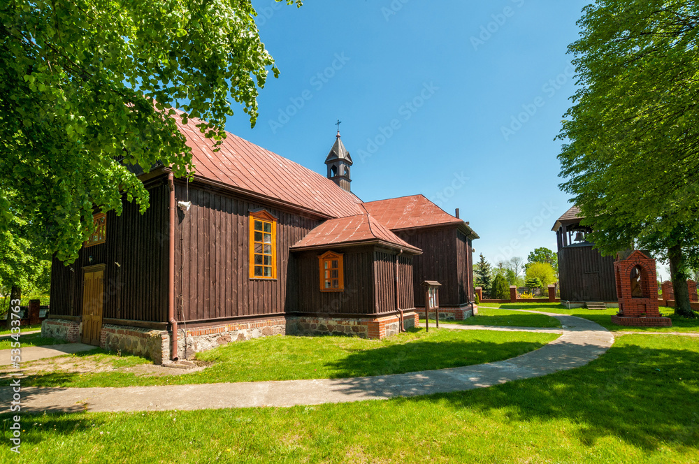 St. Stanislaw the Bishop's Church in Brodnia, village in Lodzkie voivodeship, Poland.