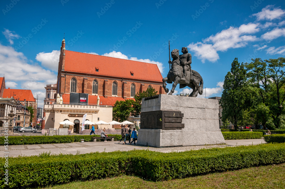 Monument to the Polish king Bolesław the Brave, Wroclaw, Lower Silesian Voivodeship, Poland