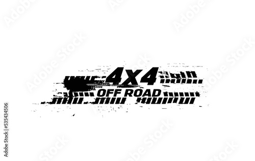 4x4 logo for 4 wheel drive truck and car graphic vector. Design for vehicle vinyl wrap