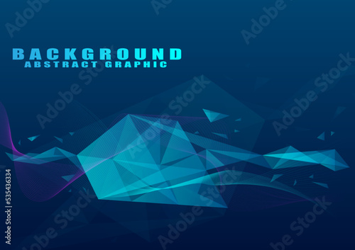 geometric abstract background with connecting lines advertising banner design