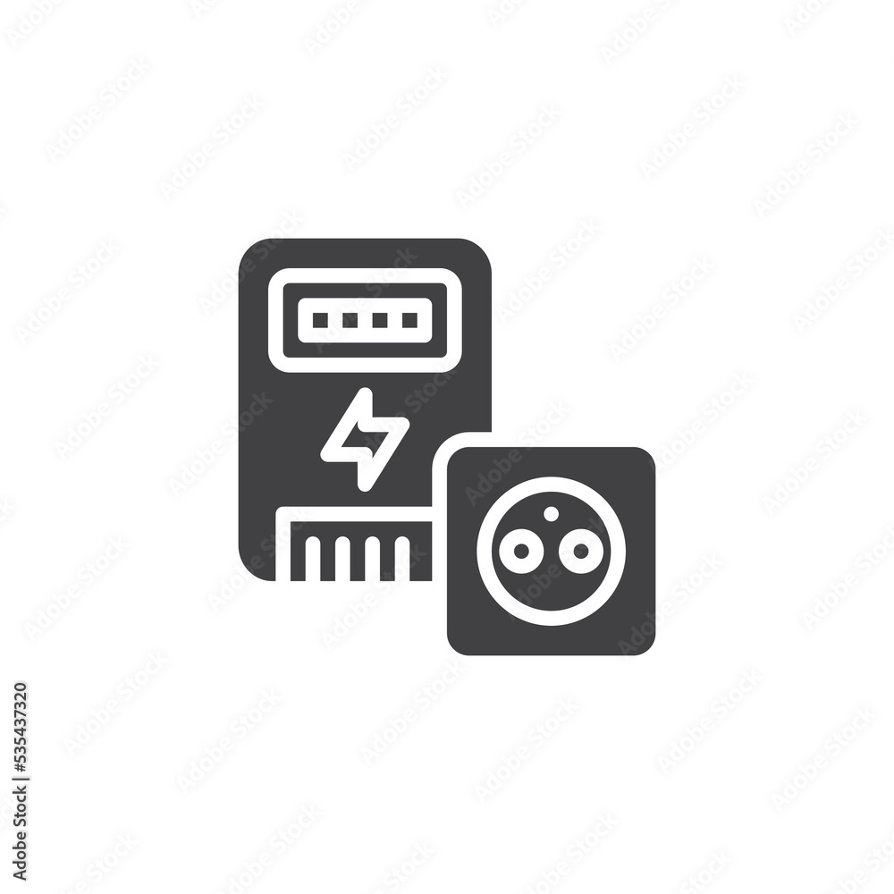 Electricity meter vector icon Electricity meter vector icon