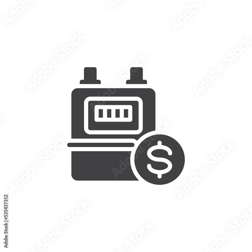 Natural gas price vector icon