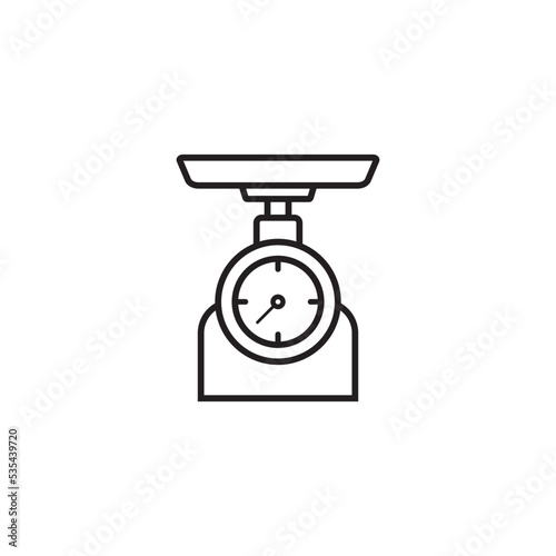weighing vector icon