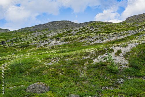 Mountains Apatite. Ski resort- Arctic region of Russia is a popular hiking trail