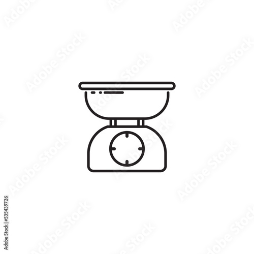weighing vector icon