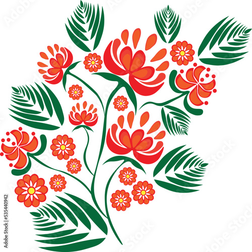 traditional red flower arrangement