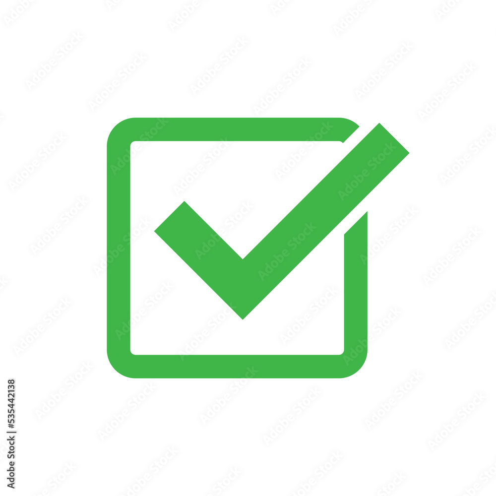 check mark icon vector design template in white background check mark icon vector design template in white background