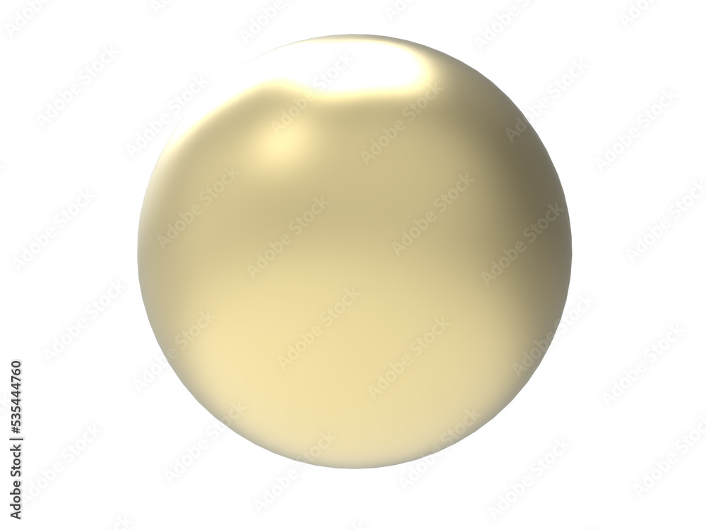 Obraz premium Yellow metal sphere.