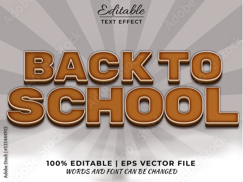 Back to school text effect Premium Vector