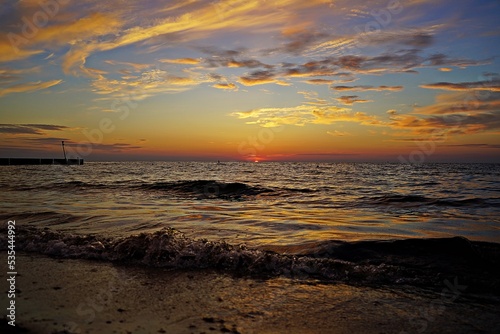 sunset on the beach