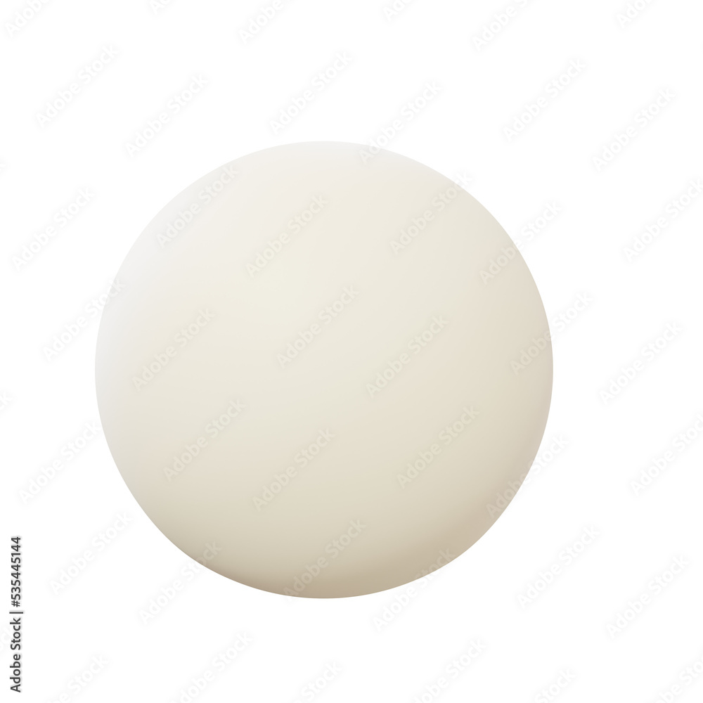 White plastic sphere.