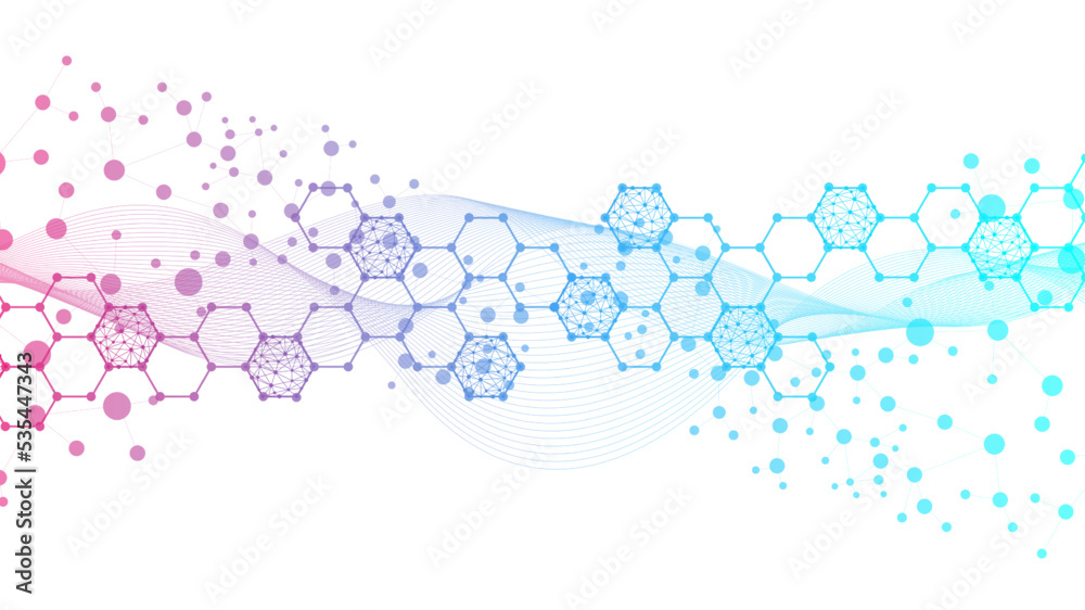 Modern health care abstract background with lines, dots and hexagons. Medical innovation banner template concept. Wave flow. Vector illustration. Modern health care abstract background with lines, dots and hexagons. Medical innovation banner template concept. Wave flow. Vector illustration.