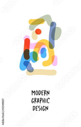 Creative abstract trendy graphic card. Can be used for flyer, poster, brochure, cover.
