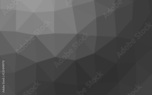 Dark Silver, Gray vector shining triangular template.