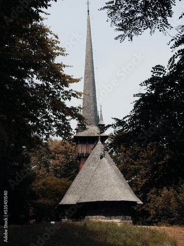 Traditional old church and nature landscape
