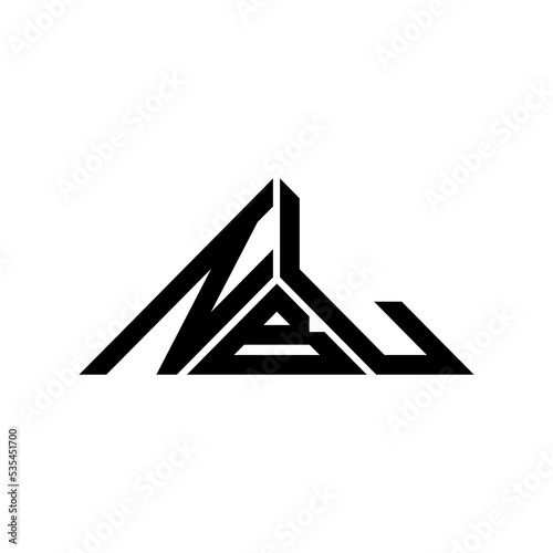 NBL letter logo creative design with vector graphic, NBL simple and modern logo in triangle shape. photo