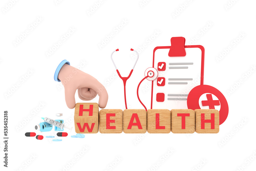 3d. Hand doctor is turning a dice and changes the word 3d. Hand doctor is turning a dice and changes the word