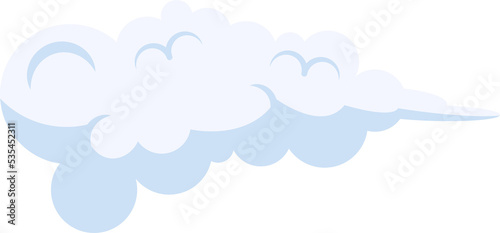 Cloud illustration in flat design style. Cloud vector for child illustration.