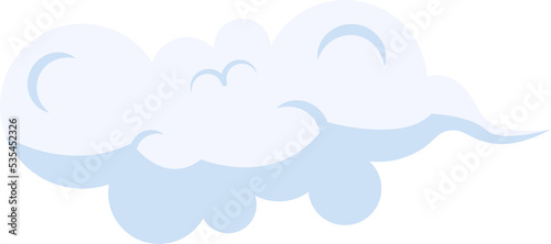 Cloud illustration in flat design style. Cloud vector for child illustration.