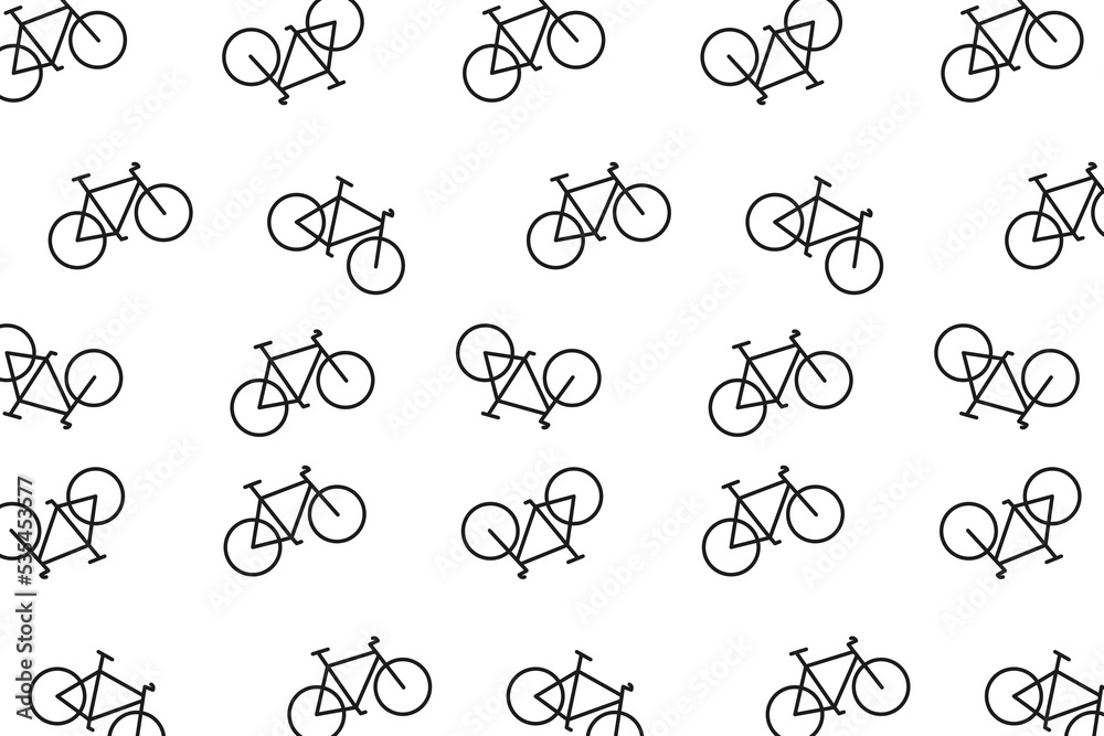 Bicycle seamless pattern. Vector illustration