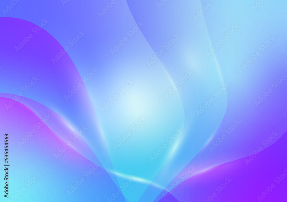 Creative Blue Pink and Purple Gradient Curvy Organic Shapes Multicolor Layered Abstract Background
