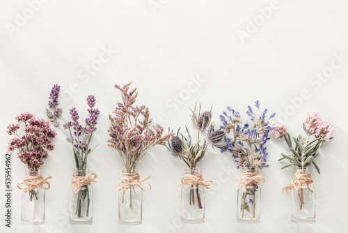 Obraz na plátně Bio herbal homeopathic medicine cosmetic arrangement, handmade cosmetic