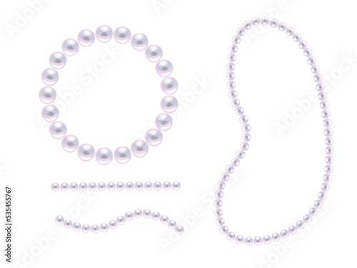 真珠の輪 ネックレス ライン