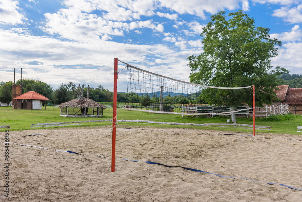 volleyball court on the sand