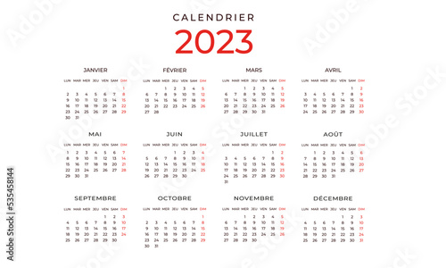 Calendrier 2023 - FRANCE photo