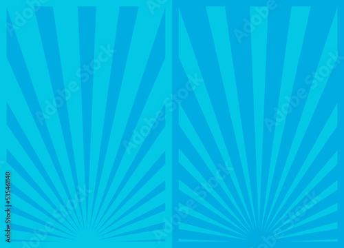 Vintage Cyan Urban Stripes Posters Set, Editable Vector Template for Print Design, Digital and Social Media.