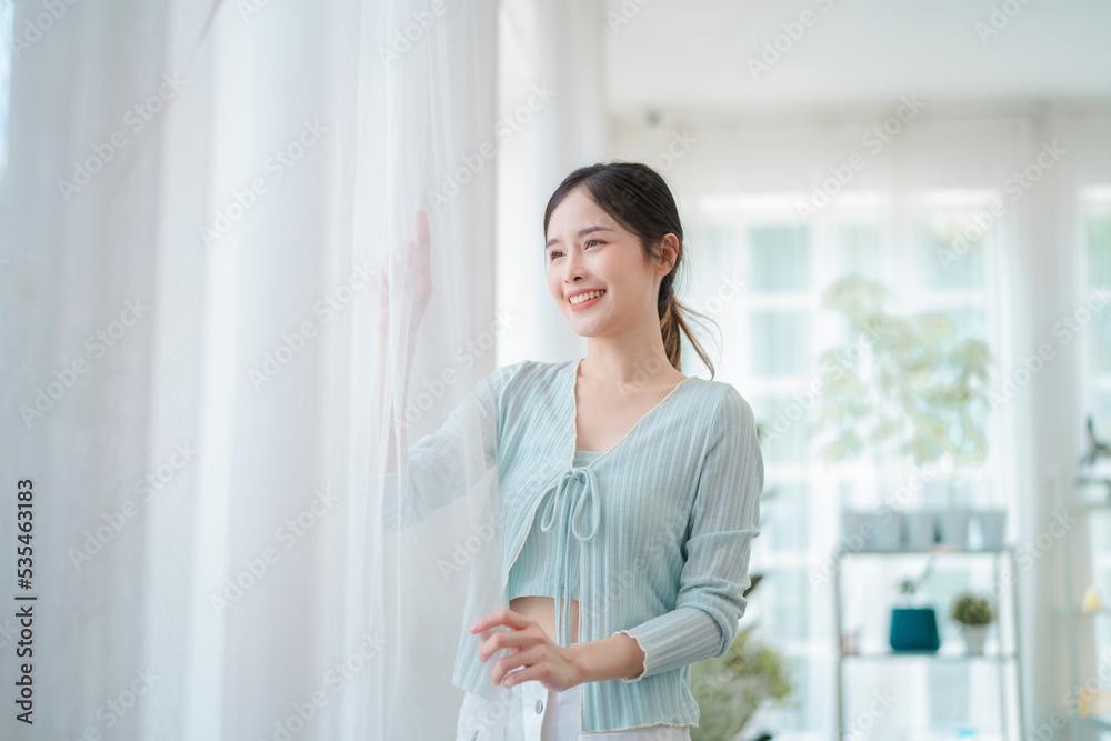 portrait of beautiful young asian woman, Closeup face of a pretty asian model looking at window. portrait of beautiful young asian woman, Closeup face of a pretty asian model looking at window.