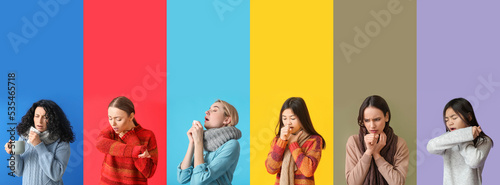Collection of ill coughing ...