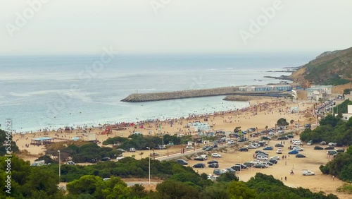 Panoramic view over Dalia beach in Morocco photo